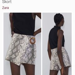 Brand New Zara snake print Bermuda skort shorts  size M UK10 EU38 Postage included
