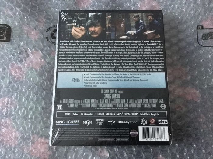 Death Wish 3 Sealed  4K Dolby Vision Slipcover Charles Bronson