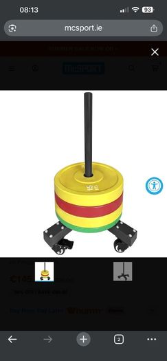Olympic Bumper Plates 100kg Set and Storage Trolley