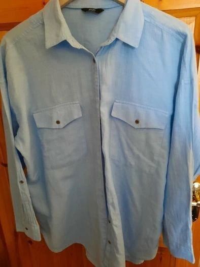 Sky Blue 100% Cotton Shirt , Size 16 , Perfect Condition
