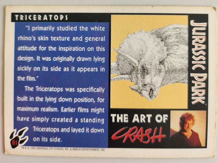 Jurassic Park cards