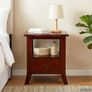 Bedside Cabinet Brown 40 x 40 x 45,5 cm Solid Mahogany Wood Image 2