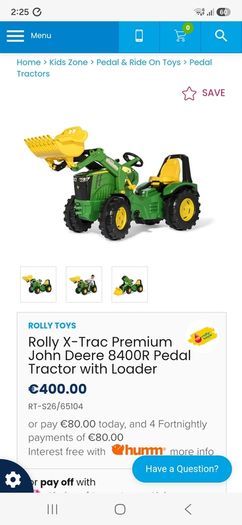 kids ride on tractor