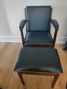 Vintage Armchair with Matching Ottoman / Footstool - Great Condition