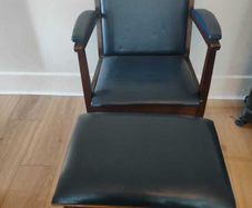 Vintage Armchair with Matching Ottoman / Footstool - Great Condition
