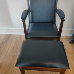 Vintage Armchair with Matching Ottoman / Footstool - Great Condition