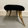 Antique Cow Horn Footstool, Four Genuine Horn Legs , Restoration Project Image 4
