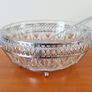 Vintage glass serving bowls sitting on chrome finish ornated frame/plates glass made in France by Reims, spoons in Sheffield Image 4