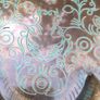 18" Hand Etched Art Deco Copper tray Image 3
