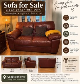 SOFA (Brown Leather)