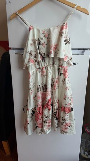 Floral Off-the-Shoulder Summer Dress, Size S