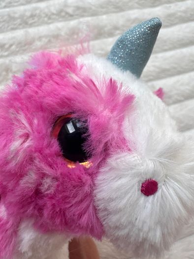 Little Live Pets Scruff-a-lots Cutie Cuts Series 2 Pink Unicorn Soft Plush approx. 11 cm. Used Please see photos