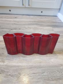 Red Glass vase set
