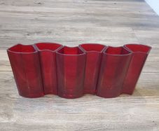 Red Glass vase set