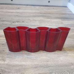 Red Glass vase set