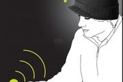 Imusic Hat Peaked Designed W/ In Built Headphones Wireless Tangle Free Listening