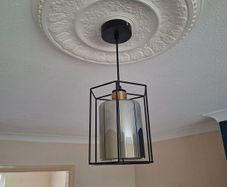 Tatum Matt Black with Smoked Glass Diffuser Pendant