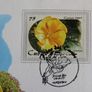 Cuba Coin stamp cover Marilope Turnera ulmifolia flower 1997 Image 3