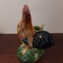 Fantastic Vintage Ceramic Portuguese Majolicaware Rooster Toothpick Holder by Bordallo Pinheiro, Circa 1950s - Kitschtastic!!! Image 7