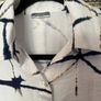 Naya white blouse with navy and taupe design Image 2