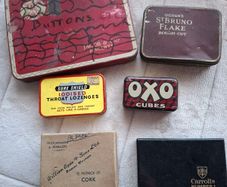 Vintage Tin Metal Boxes Oxo , Jacob's,  Carrolls No 1