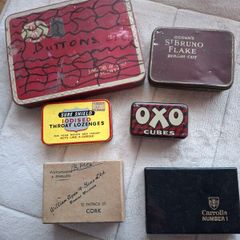 Vintage Tin Metal Boxes Oxo , Jacob's,  Carrolls No 1