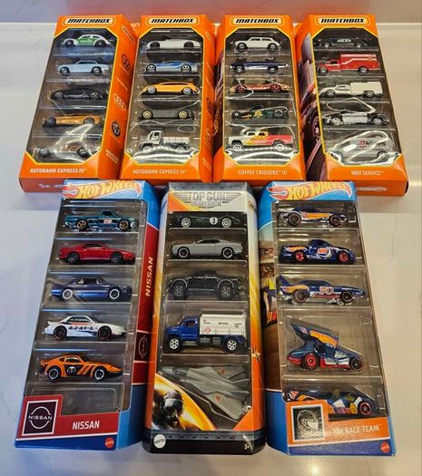 Matchbox & Hotwheels 5 Pack Toy Cars Nissan Mercedes VW Porsche Police