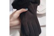 Lovely Gloves with a Fur Trim - new - nice gift