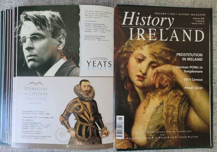 History Ireland Magazine 5 Issues 2007 to 2008 with Official Binder