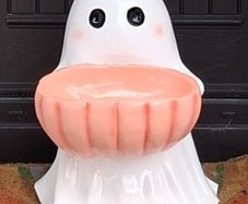 Tall Ceramic Ghost Decoration for Sweets - 24 inches.