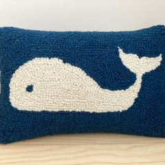 Beautiful Tufted Whale Cushion - Brand New with Tags