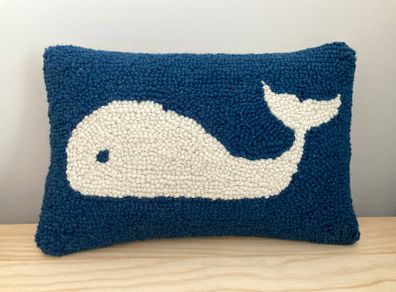 Beautiful Tufted Whale Cushion - Brand New with Tags