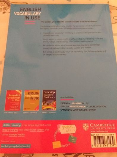 Cambridge English Vocabulary In Use Elementary W Answers Third Edition