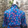 Vintage French blue floral shirt dress Image 7