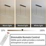 120CM Adjustable Pendant Light, Black Modern LED Ceiling Lights Dimmable 10 to 100 Kitchen Island Lighting 3000K/4500K/6000K 3 Color Chandeliers for Dining, Living Room Image 6