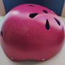 Skate Helmet - Gloss Fluro Pink S/M size Image 3