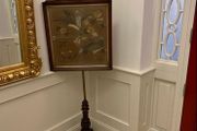 Victorian Pole Screen with Silk Thread Panel
