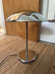 Vintage chrome mushroom table lamp