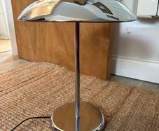 Vintage chrome mushroom table lamp