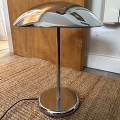 Vintage chrome mushroom table lamp