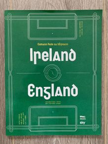Souvenir Program Ireland v England