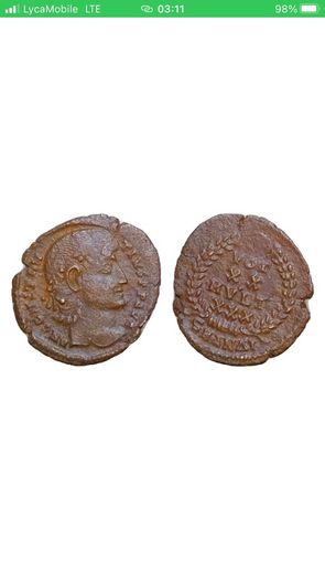 Constantius Ii . Ae Follis 17mm  1,4g 337-361 AD Antioch  votxx mvlt xxx