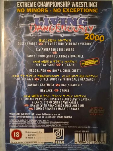 ECW - Living Dangerously 2000 Dvd