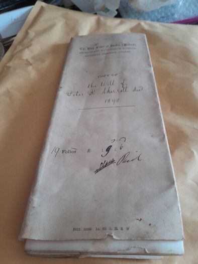 1890 irish hand written document