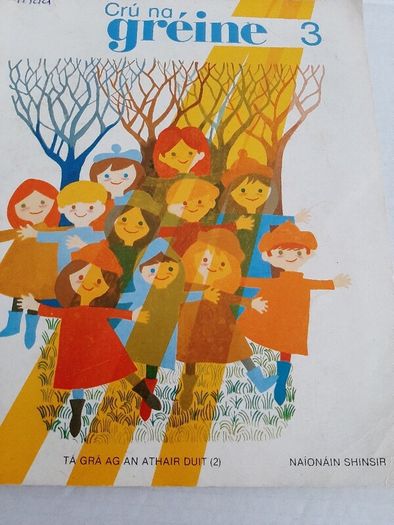 vintage Gaeilge school book also available in English