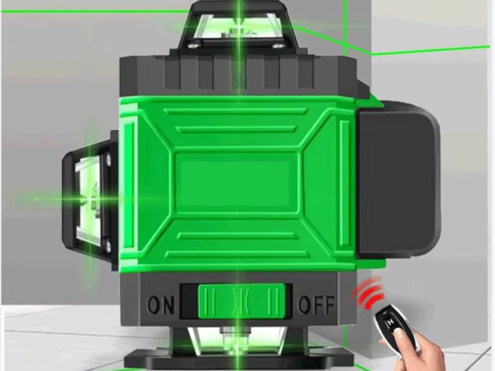 16 Lines Laser Level 3 360 Green Floor Laser Level 3 Auto-Leveling USB Rechargeable Vertical & Horizontal Laser Measuring Tool
