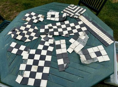Black and White Mosaic Tiles - Various Sizes