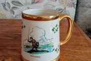 Vintage Porcelain Fly Fishing Mug