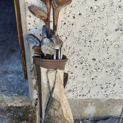 Antique golf clubs
