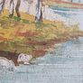 Original oil painting on board midcentury Image 4